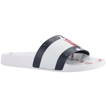 推荐Tommy Jeans Womens Ball 2 Space Jam Slip On Slide Sandals商品