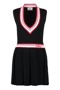 GCDS | GCDS Contrasting Trim V-Neck Tennis Dress商品图片,5.7折
