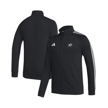 Adidas | Men's Black Dallas Stars Raglan Full-Zip Track Jacket 
