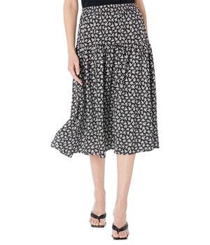 推荐Floral Pull-On Midi Skirt商品
