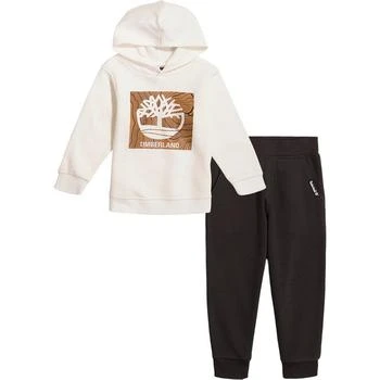 Timberland | Toddler Boys Fleece Icon Pullover Hoodie and Joggers, 2 Piece Set 6.9折