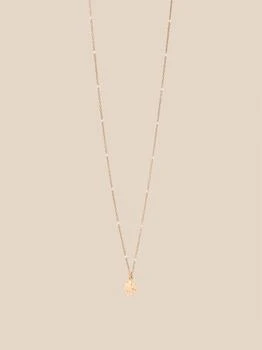 Dodo | Dodo mini four-leaf clover necklace in rose gold and rhodium-plated white gold,商家GIGLIO.COM,价格¥1811