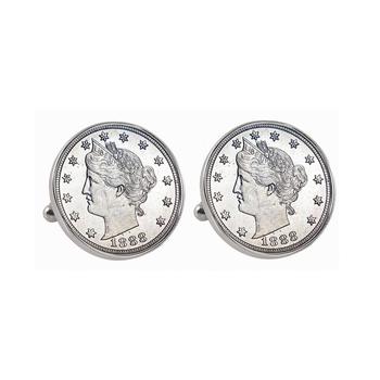 商品American Coin Treasures | 1800's Liberty Nickel Bezel Coin Cuff Links,商家Macy's,价格¥251图片