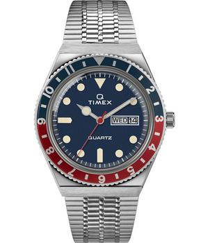 推荐Q Timex Reissue 1980s Black/Red Dive Inspired 38mm Stainless Steel Bracelet Watch商品