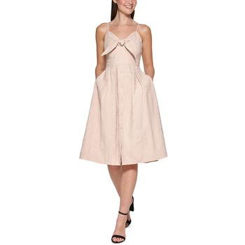 Kensie是什么牌子, Kensie | Embroidered Knot-Front Dress商品图片 6.7折×额外8.5折, 额外八五折