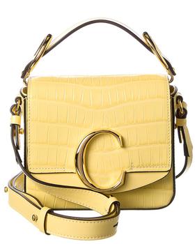 chloe c精选, Chloé | Chloe C Mini Croc-Embossed Leather Shoulder Bag商品图片 4.9折