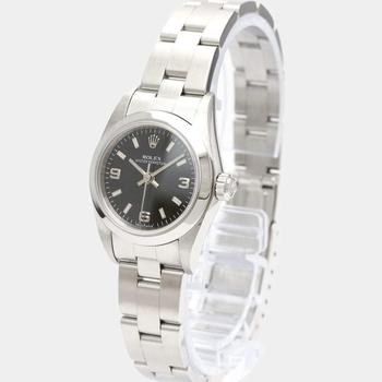 [二手商品] Rolex | Rolex Black Stainless Steel Oyster Perpetual 76080 Automatic Women's Wristwatch 24 mm商品图片,9.7折