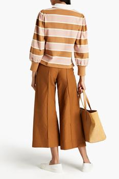 商品VERONICA BEARD | Striped cotton-jersey polo shirt,商家THE OUTNET US,价格¥434图片