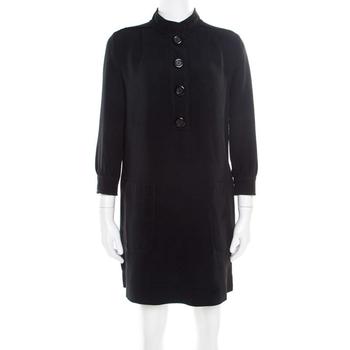 lv女装, [二手商品] Louis Vuitton | Louis Vuitton Black Crepe Knit Long Sleeve Shift Dress S商品图片 2.8折