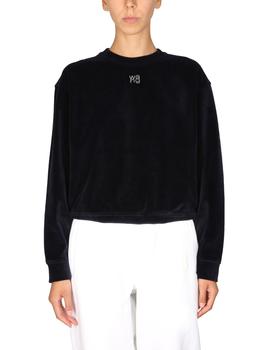 alexander wang卫衣直邮, Alexander Wang | SOFT VELOUR CREWNECK SWEATSHIRT商品图片 