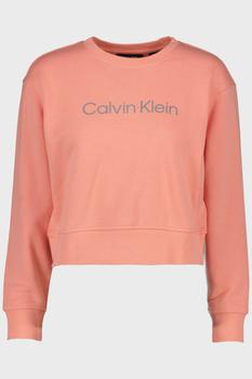 ck卫衣, Calvin Klein | Womens Calvin Klein Peach Blooming Dahlia Cropped Sweatshirt商品图片 