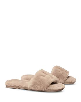 tory burch double lee, Tory Burch | Women's Double T Shearling Slide商品图片 7折