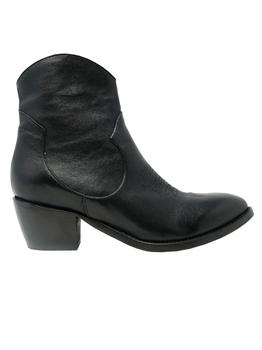 AME | me Boots Women's Black Leather Ankle Boots商品图片,