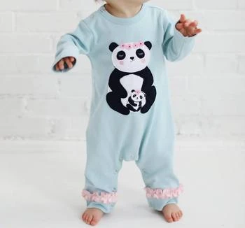 Lemon Loves Layette | Lemon Loves Layette - Baby Girls Panda Romper,商家ELITE FINDS,价格¥362