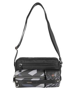 范思哲男包好不好, Versace | Versace Monogram Zipped Messenger Bag商品图片 7.6折