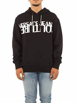 Versace | Men Logo Hooded Pullover Sweatshirt In Black 5.4折