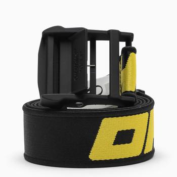 推荐Black and yellow webbing belt with logo商品