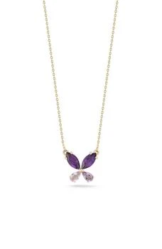 Ember Fine Jewelry | 14K Gold Butterfly Pendant Necklace,商家Nordstrom Rack,价格¥3376