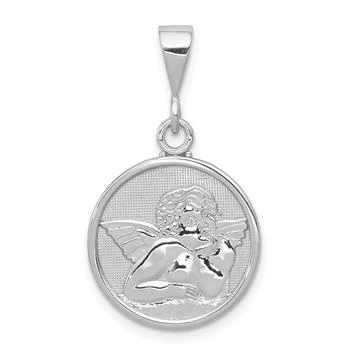 Diamond2Deal | 14K White Gold Polished and Satin Angel Pendant,商家Premium Outlets,价格¥2579