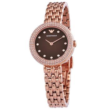 Emporio Armani | Rosa Quartz Crystal Brown Dial Ladies Watch AR11418商品图片,4.2折