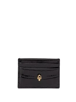 推荐Alexander McQueen `Skull` Leather Card Holder商品