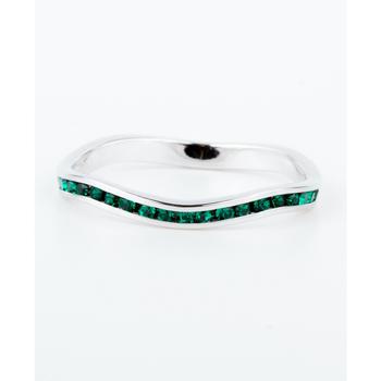 商品Macy's | Crystal Birthstone Stackable ring in Sterling Silver,商家Macy's,价格¥176图片
