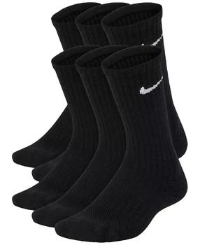 NIKE | Big Kids' Cushioned Crew Socks, 6 Pairs,商家Macy's,价格¥117