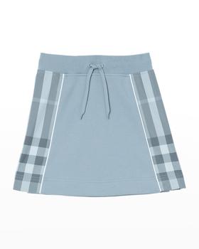 Burberry | Girl's Milly Check-Insert Skirt, Size 3-14商品图片,4.8折