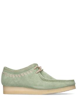 商品Clarks | 30mm Wallabee Leather Lace-up Shoes,商家LUISAVIAROMA,价格¥595图片