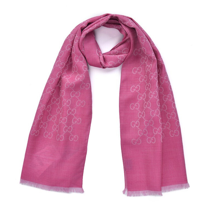 商品Gucci | GUCCI 古驰 女士粉色羊毛丝绸围巾 165904-3G646-5872,商家Beyond Italylux,价格¥1007图片