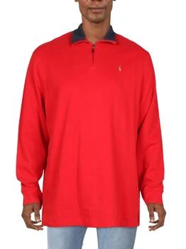 推荐Mens Quarter Zip Logo Pullover Sweater商品