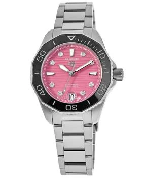 TAG Heuer | Tag Heuer Aquaracer Professional 300 Date Pink Diamond Dial Steel Women's Watch WBP231J.BA0618 8折, 独家减免邮费