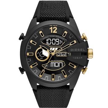 diesel手表北京, Diesel | Men's Mega Chief Black Silicone Strap Watch 51mm商品图片 