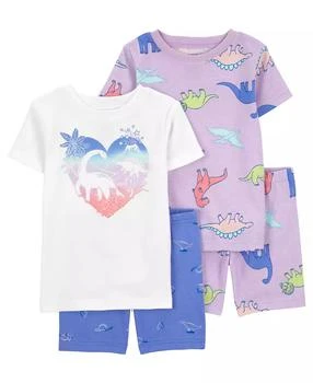 Carter's | Toddler Girls Dinosaur Snug Fit Cotton Pajama, 4 Piece Set,商家Macy's,价格¥93