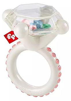 商品Fisher-Price Rock ?n Rattle Teether Ring, Baby Rattle and Teething Toy图片