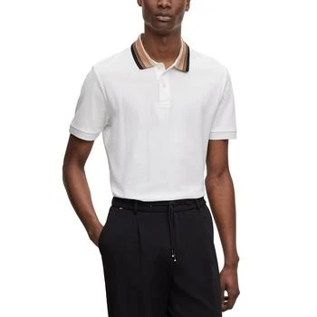 Hugo Boss | Men's Striped Collar Slim-Fit Polo Shirt 7.8折