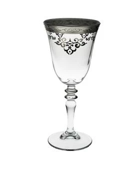 Classic Touch Decor | Set of 6 Water Glasses with Rich Silver Design,商家Premium Outlets,价格¥1151