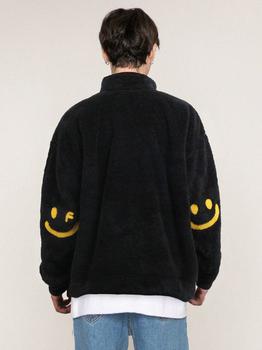 推荐Smiley Face Logo Elbow Fleece Jacket商品