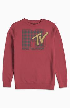 推荐Plaid MTV Logo Crew Neck Sweatshirt商品