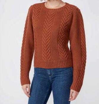 Paige, Paige | Elizabeth Cable Knit Sweater In Argan Oil商品图片 6.9折