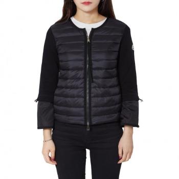 推荐MONCLER 女士深蓝色衬垫针织羽绒夹克 9483100-91112-999商品