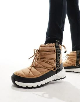 The North Face | The North Face Thermoball insulated lace up boots in beige and black 