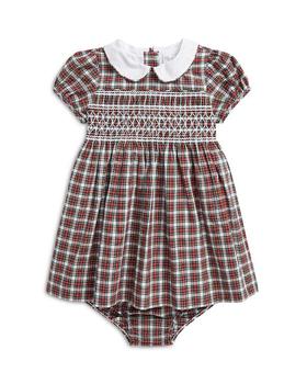 商品Girls' Plaid Cotton Poplin Dress & Bloomers Set - Baby图片