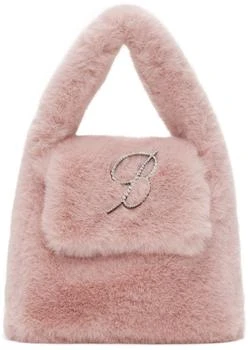BLUMARINE | Pink Rhinestone 'B' Monogram Pin Bag,商家Ssense US,价格¥3939