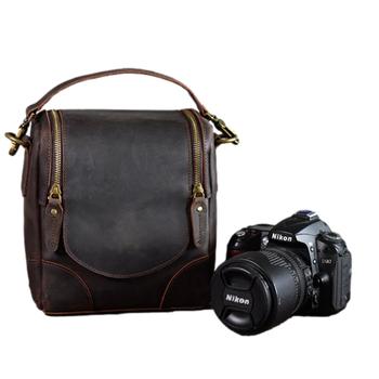 Vicenzo Leather, Steel Horse Leather | The Calista Small Leather Camera Bag Leather Camera Lens Case商品图片 