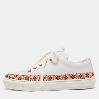 lv低帮鞋, [二手商品] Louis Vuitton | Louis Vuitton White Leather And Coated Canvas Stellar Low Top Sneakers Size 36.5商品图片 8.3折, 满1件减$100, 满减