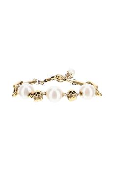 商品Alexander mcqueen pearls and skulls bracelet图片