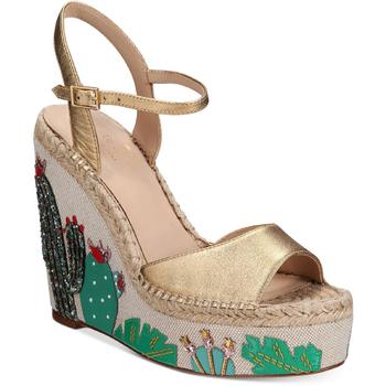 Kate Spade Surprise, Kate Spade | Kate Spade New York Womens Dallas Cactus Ankle Wedge Heels商品图片 3.5折
