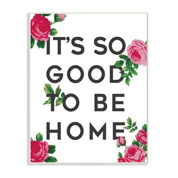 商品So Good To Be Home Roses Wall Plaque Art, 12.5" x 18.5"图片