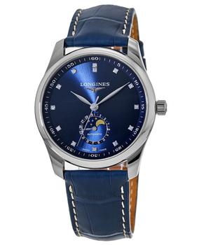 Longines | Longines Master Collection Automatic 40mm Blue Dial Blue Leather Strap Men's Watch L2.909.4.97.0商品图片,7.2折